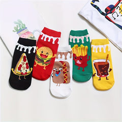 5 Pairs Girls Kids Cartoon Animal Socks Breathable Low Cut Boat Socks