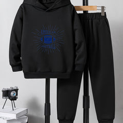 Boys Kids American Football Hoodie & Sweatpants Set