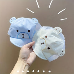Baby Girls Cartoon Bear Cap Sun Protection Soft Comfortable Cap