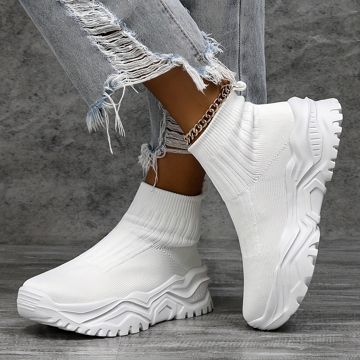 Women's Solid Top Running Shoes Lightweight Sneakers