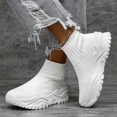Women's Solid Top Running Shoes Lightweight Sneakers