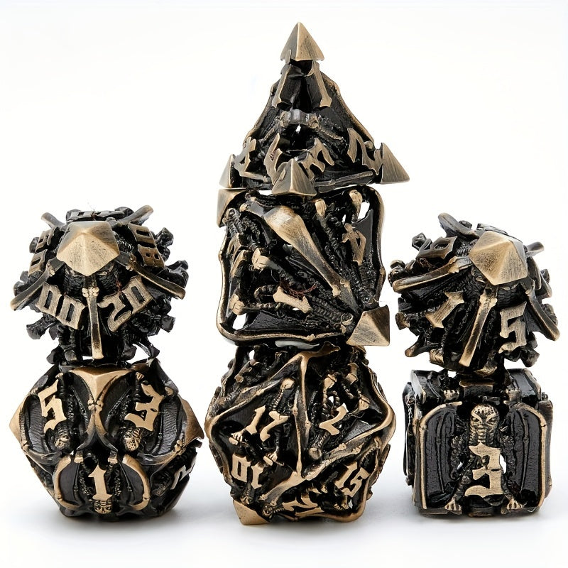 7pcs Metal Polyhedral Dice Set for Role Playing Game