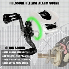 Waterproof Light Baitcasting Reel 7.2:1 Gear Ratio Fishing Reel