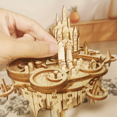 3D Wooden Music Box Castle Model Kit Creative Craft DIY Birthday Gift for Women