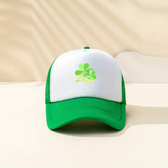 Lucky Clover Baseball Cap Green Mesh Trucker Hat