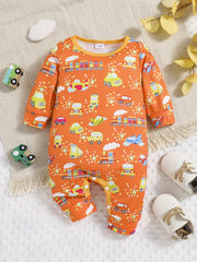 Cartoon Long Sleeve Bodysuit for Baby Boys and Girls