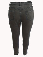 Women's Plus Solid High Rise Skinny Jeans