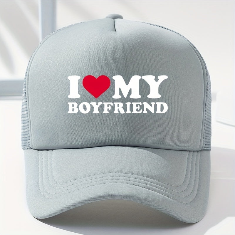 Fashionable Printed Mesh Baseball Cap Sunscreen Peaked Cap