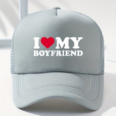 Fashionable Printed Mesh Baseball Cap Sunscreen Peaked Cap