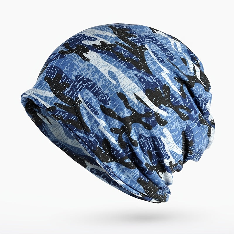 Velvet Slouchy Sports Knitted Beanie Cap Headscarf Winter Hat for Men and Women