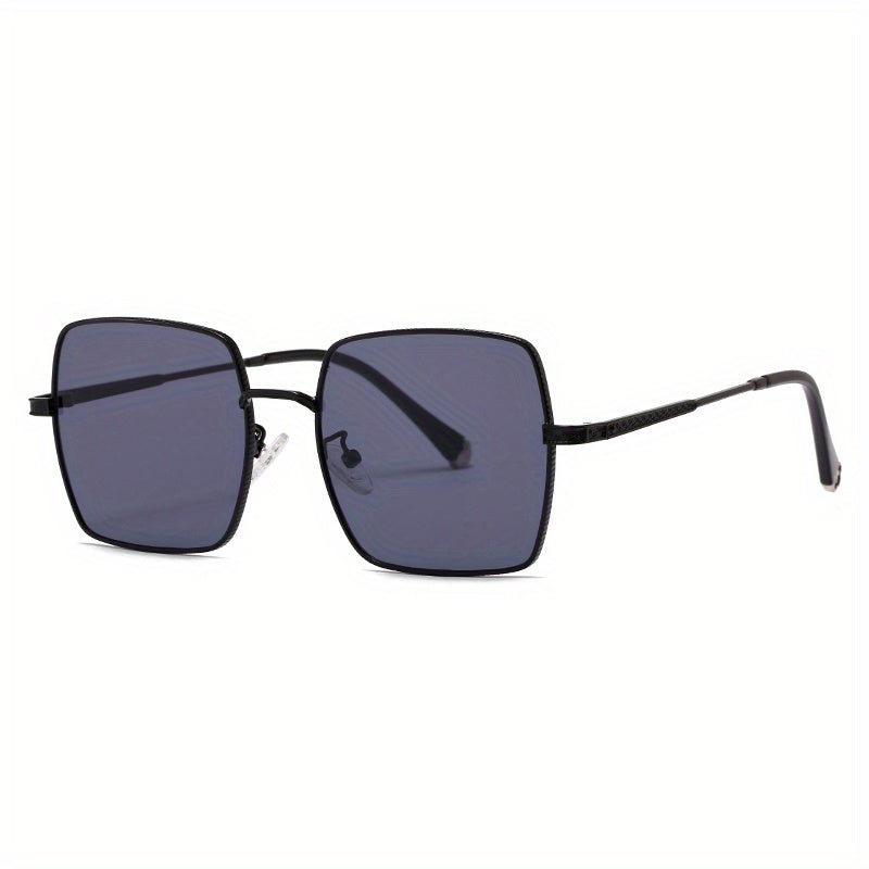 Men's Retro Square Frame Metal Sunglasses for Outdoor Activities