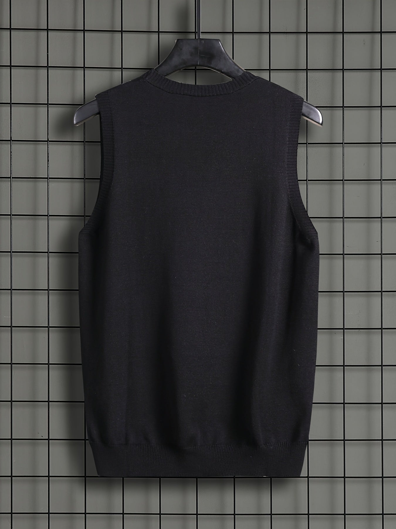 Men's Knit Cable Cardigan Vest V Neck Button Up Casual Vintage Style