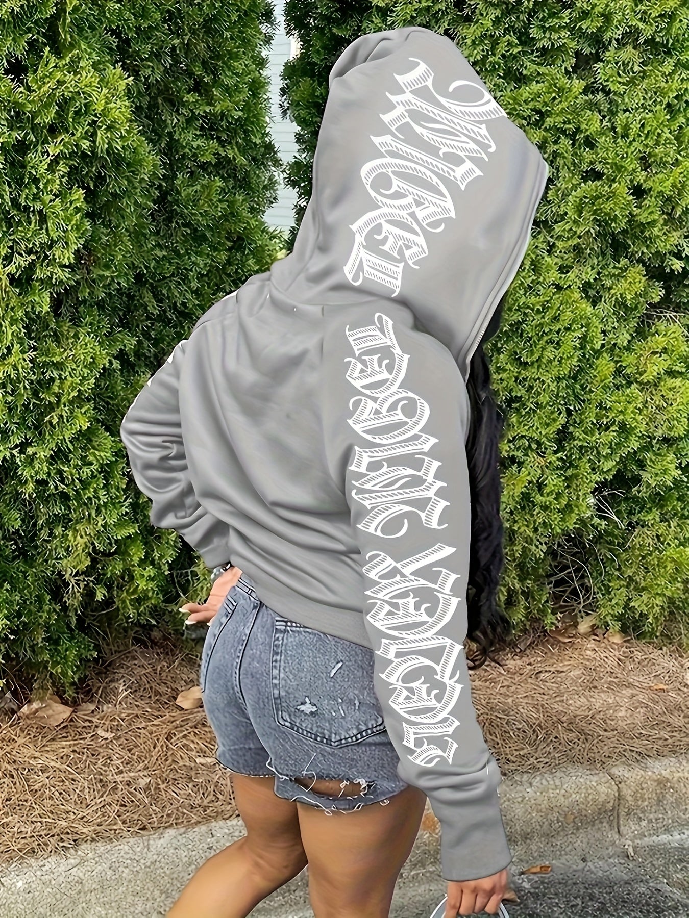 Full Zip Hooded Sweatshirts Long Sleeve Top Jacket for Women
