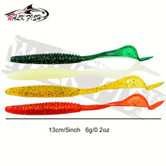 5pcs Soft Fishing Lure Twister Tail Bass Baits