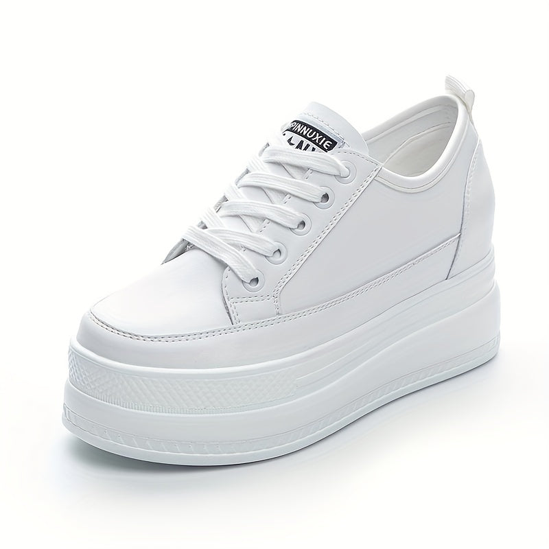 Women's Platform Skate Shoes Height Increasing Low Top Sneakers