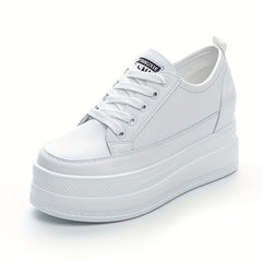 Women's Platform Skate Shoes Height Increasing Low Top Sneakers