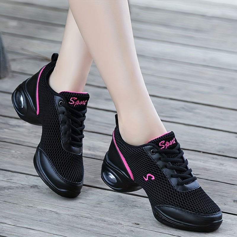 Women's Mesh Air Cushion Jazz Dance Shoes Lightweight Non slip
