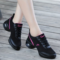Women's Mesh Air Cushion Jazz Dance Shoes Lightweight Non slip