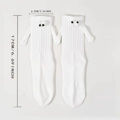 2pairs Hand In Hand Socks Friendship Socks Magnetic Socks