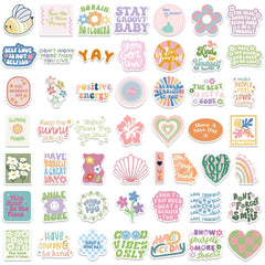 100pcs Pastel Inspirational Stickers Vinyl Waterproof Motivational Stickers