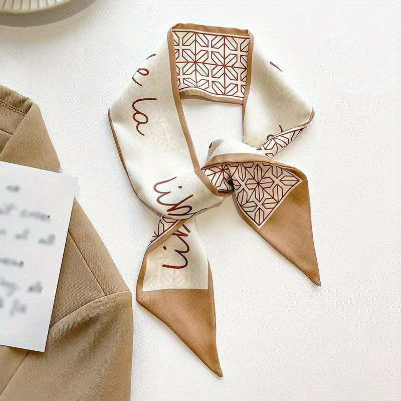 Vintage Satin Hair Ribbon Twilly Scarf Neckerchief
