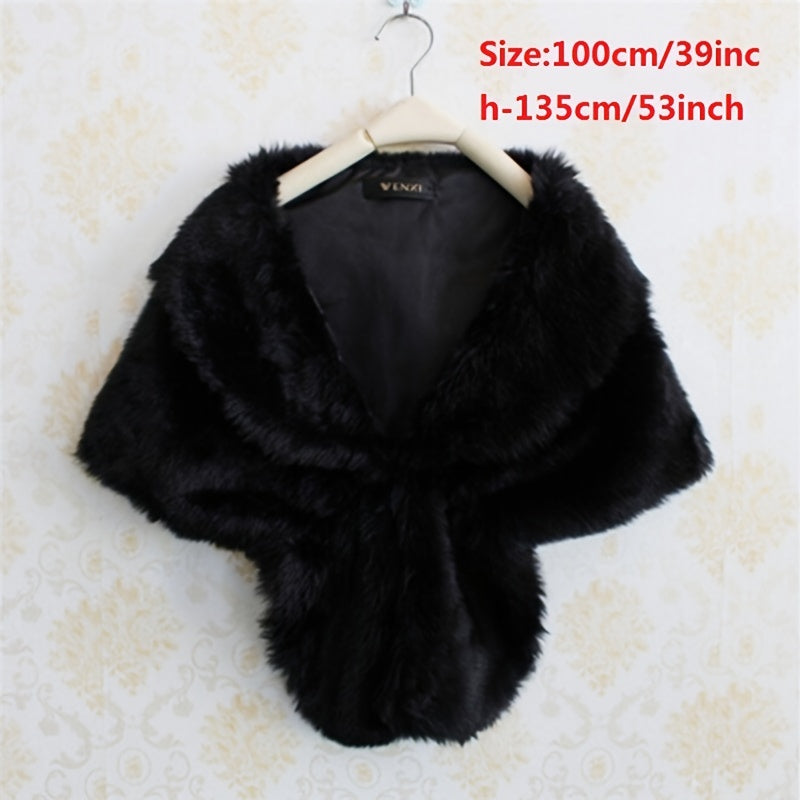 Wedding Bridal Shawl PU Leather Warm Shawl Cape Cover Up Wraps For Party Evening