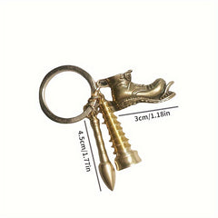Brass Tower Pen Keychain Pendant Gift For Men Women