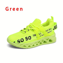 Men's Breathable Running Shoes Shock Absorption Lace Up Sneakers