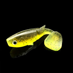 4pcs 6.2in Artificial T Tail Fishing Lures 0.16oz - Soft Wobbler Bait