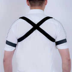 Men's Sexy Leather Chest Harness Elastic Straps
