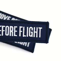 3pcs Embroidery Remove Before Flight Navy Key Fobs for Motorcycles Scooters Cars