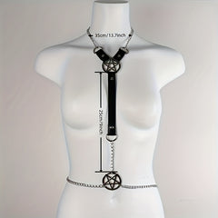 Pentagram Chest Harness Belt Gothic Body Suspenders