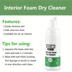 50ml Car Interior Cleaning Foam Dry Cleaner - Dashboard Sofa Stains Dust Remover