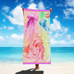 Marine Animals Absorbent Beach Towel for Beach Pool Party Holiday