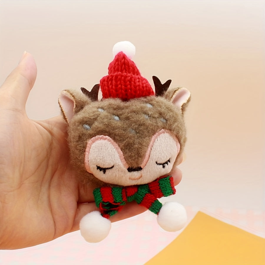 Christmas Deer Plush Brooch, Clothing Accessories