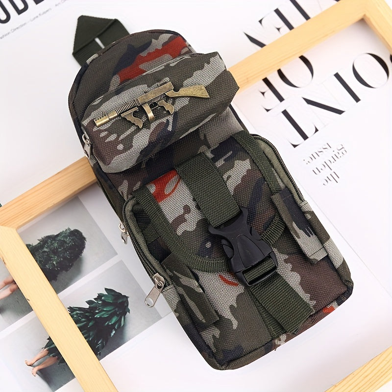 Camouflage Zipper Pencil Case Student Stationery Storage Box