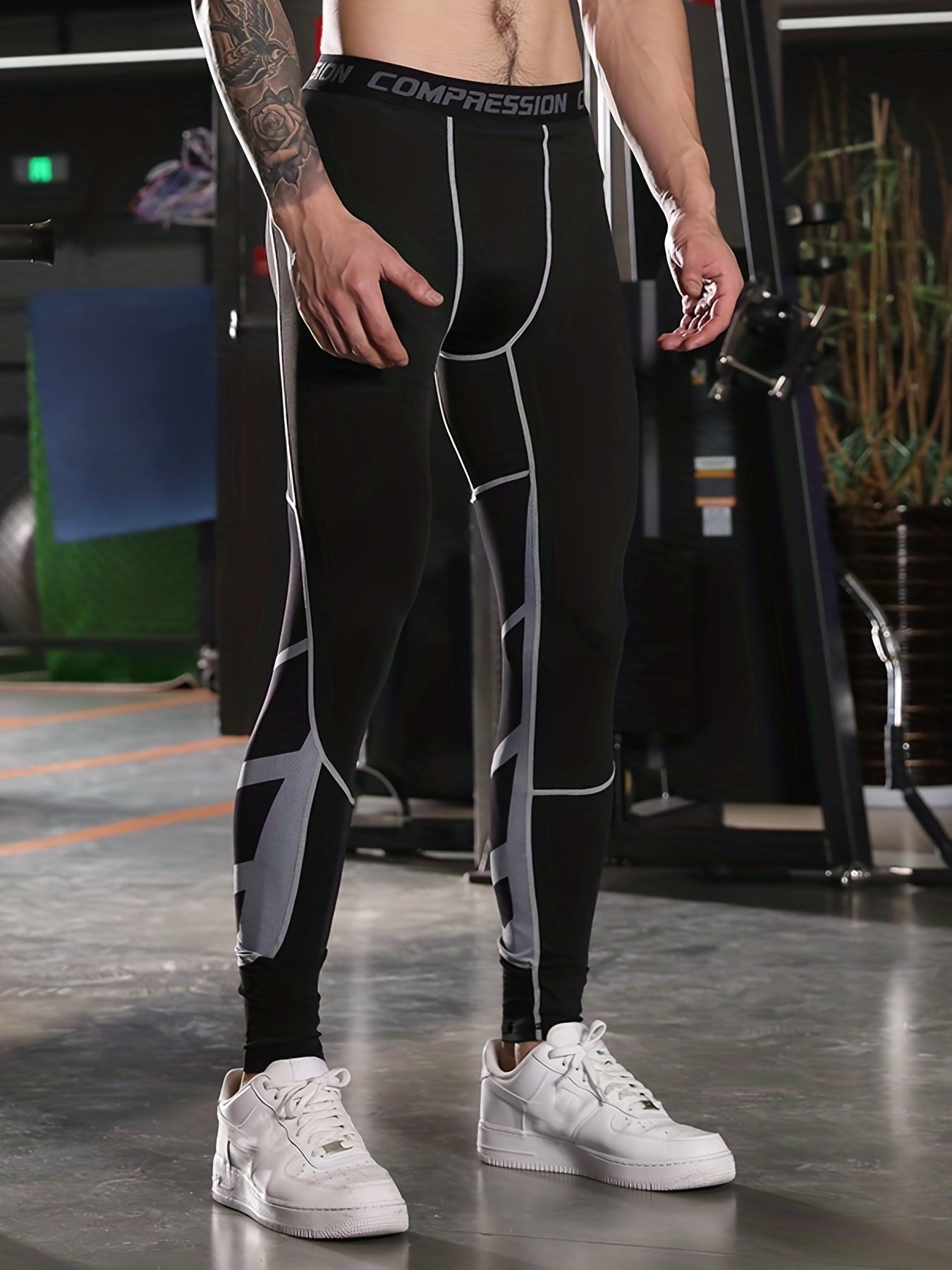 Men's Tight Long Compression Pants Quick Dry Leggings