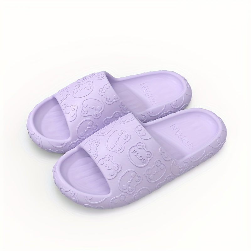 Men's Bear Head Slides Non Slip Slippers Open Toe Shoes