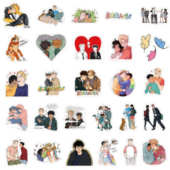 52pcs Heart Stopper Waterproof Stickers for Water Bottles Phone Laptop
