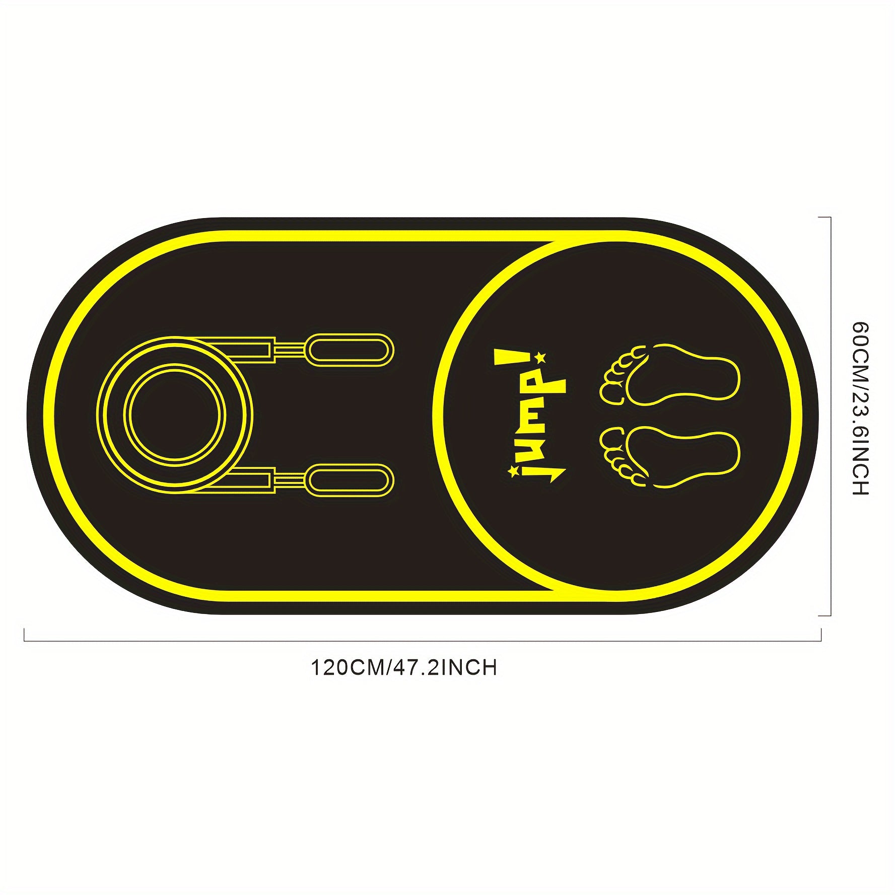MOHUIXINYU Non Slip Jump Rope Exercise Mat for Home and Gym