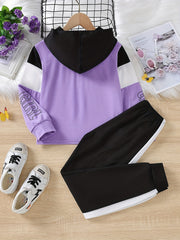 Girls Butterfly Hoodie & Pants Set Casual Outfits Kids Clothing