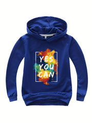 Cozy Letter Print Hoodie for Kids