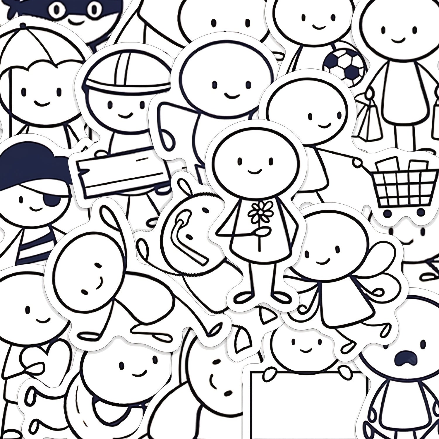 132pcs YWWBLD Cartoon Character Stickers Vibrant Designs for Laptops Phones