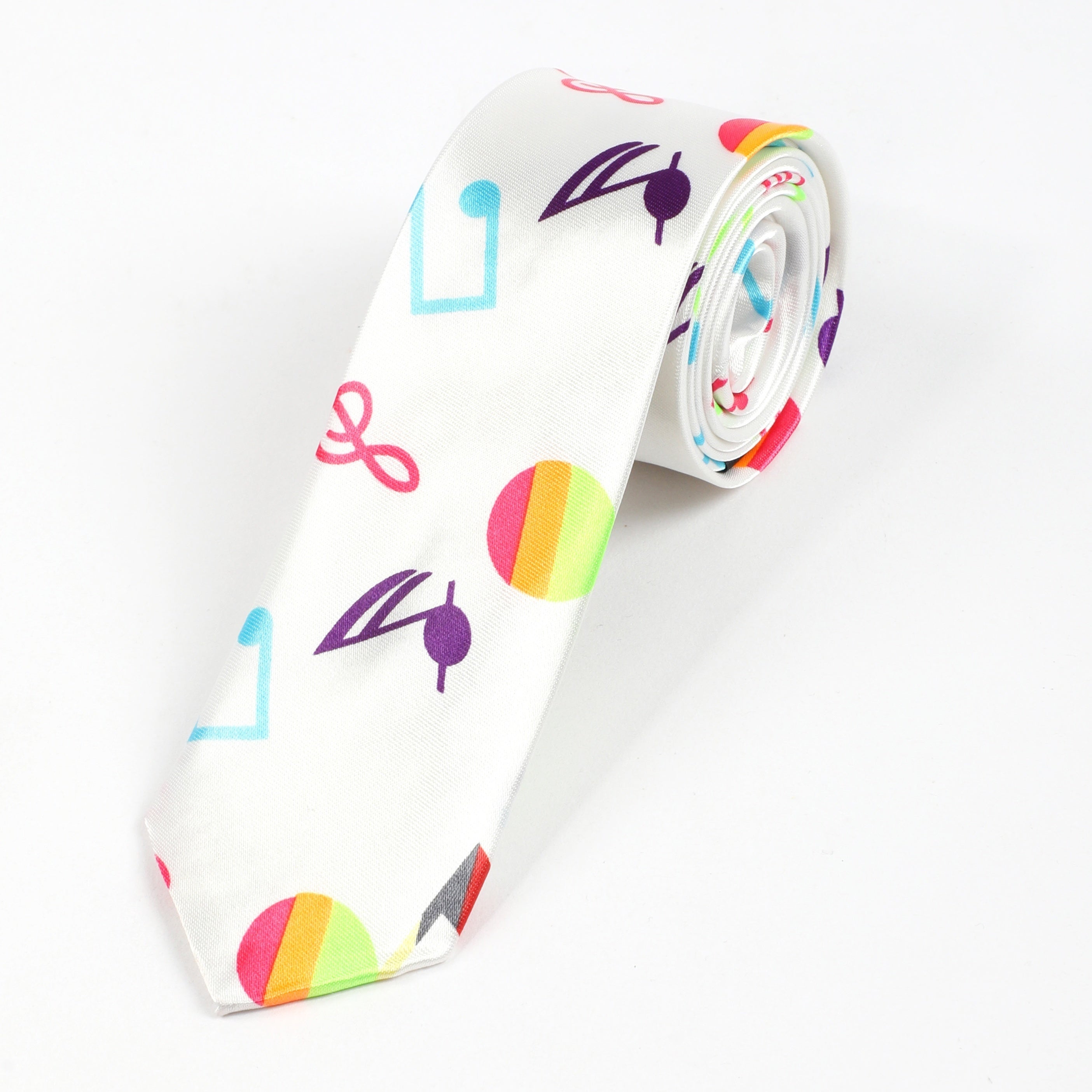 Musical Note Print Necktie Tie Unisex Shirt Tie For Women