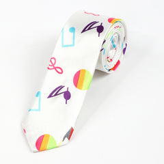 Musical Note Print Necktie Tie Unisex Shirt Tie For Women