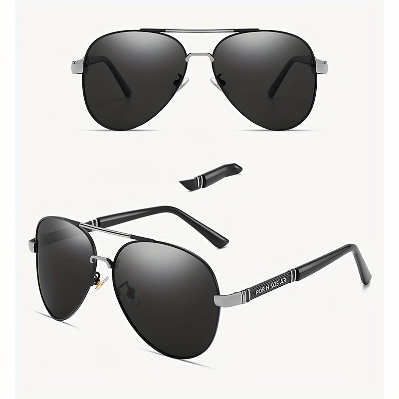Men's Polarized Photochromic Square Sunglasses UV Protection