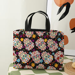 Colorful Skull Pattern Lunch Bag Waterproof Insulated Bag