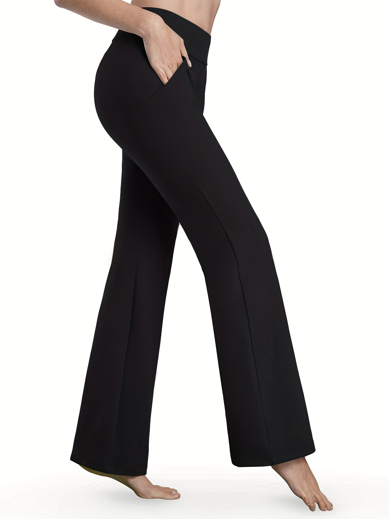 Women's Elastic Flare Yoga Pants Hip Lifting Activewear