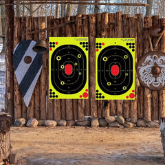 10pcs 24 13X36 Shooting Targets Fluorescent Self Adhesive Highly Visibility