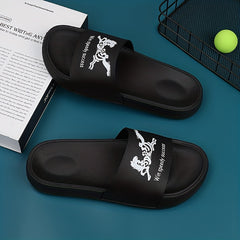 Men's Non Slip Lightweight Slides Open Toe Quick Dry Slippers